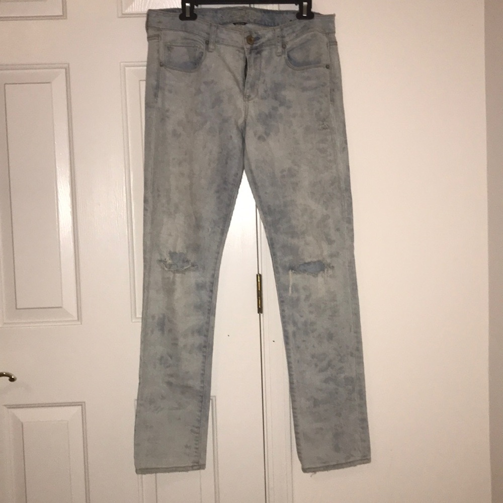 Distressed jeans